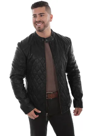 Scully Men's Black Quilted Leather Jacket