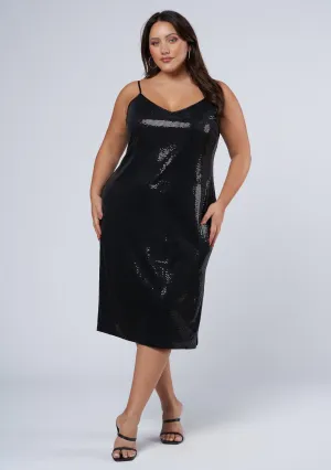 Served Sequin Midi Dress