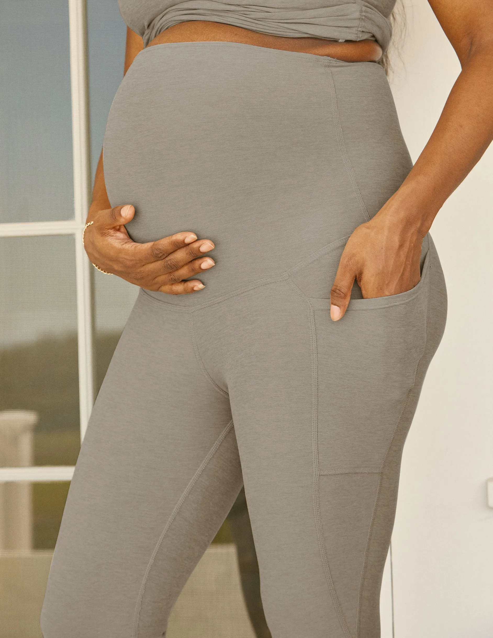 Spacedye Love the Bump Maternity Pocket Midi Legging