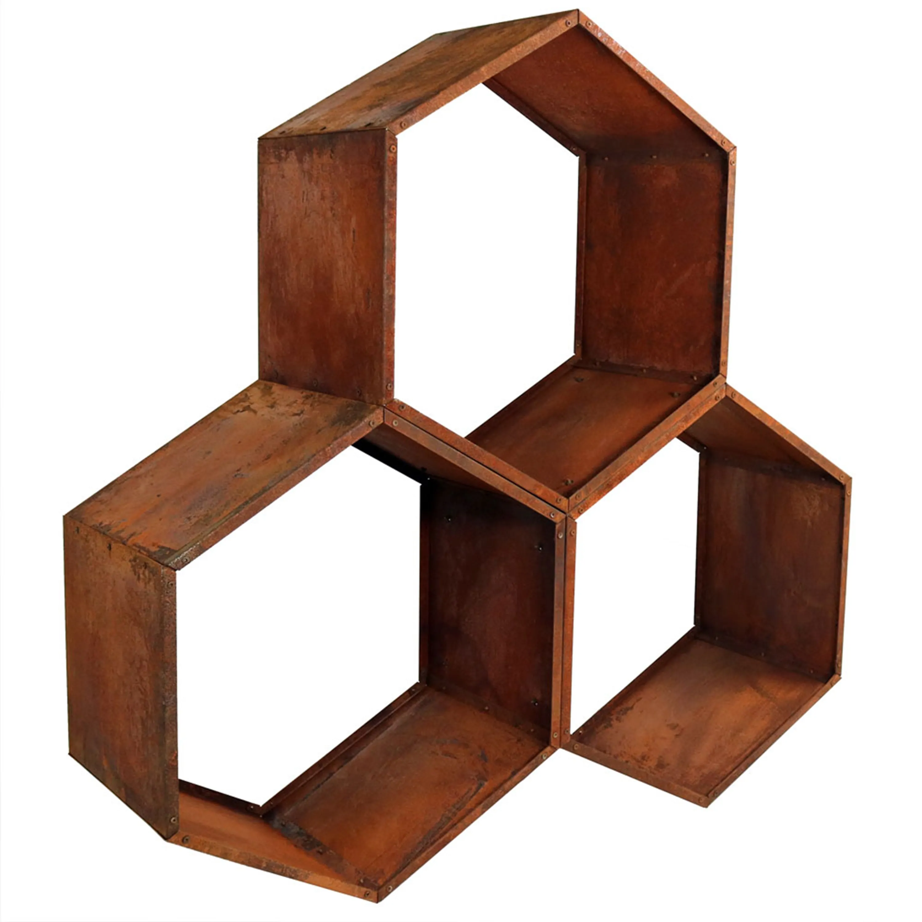 Sunnydaze Rustic Hexagon Firewood Storage - 30"