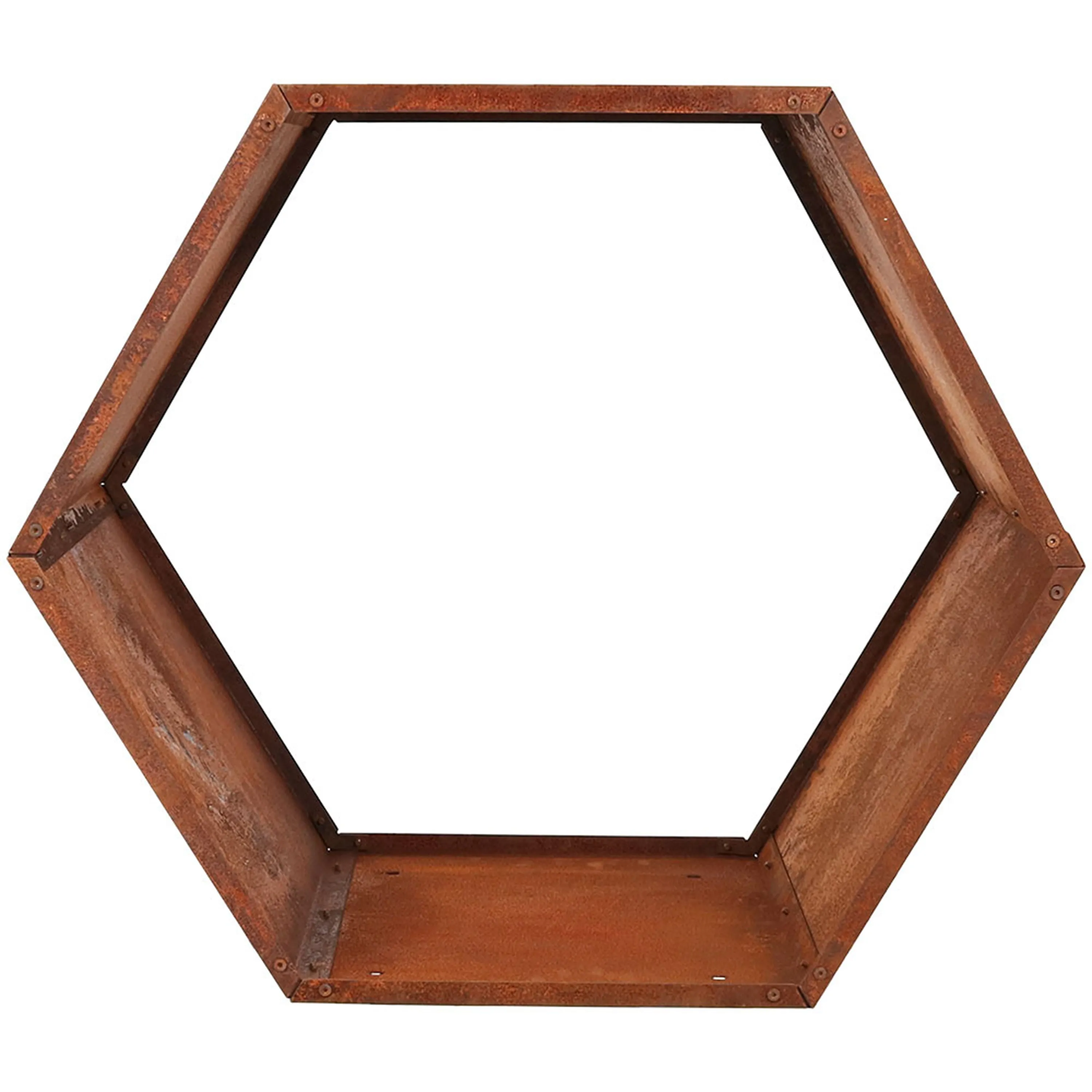 Sunnydaze Rustic Hexagon Firewood Storage - 30"