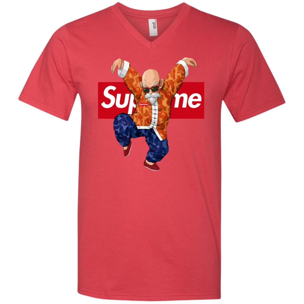 Supreme Kame Turtle Dragon Ball T-shirt Men V-Neck T-Shirt