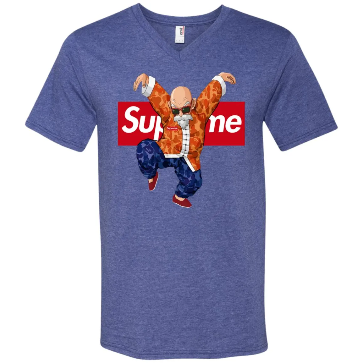 Supreme Kame Turtle Dragon Ball T-shirt Men V-Neck T-Shirt