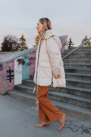 The Kae Puffer Coat - Birch - PLUS