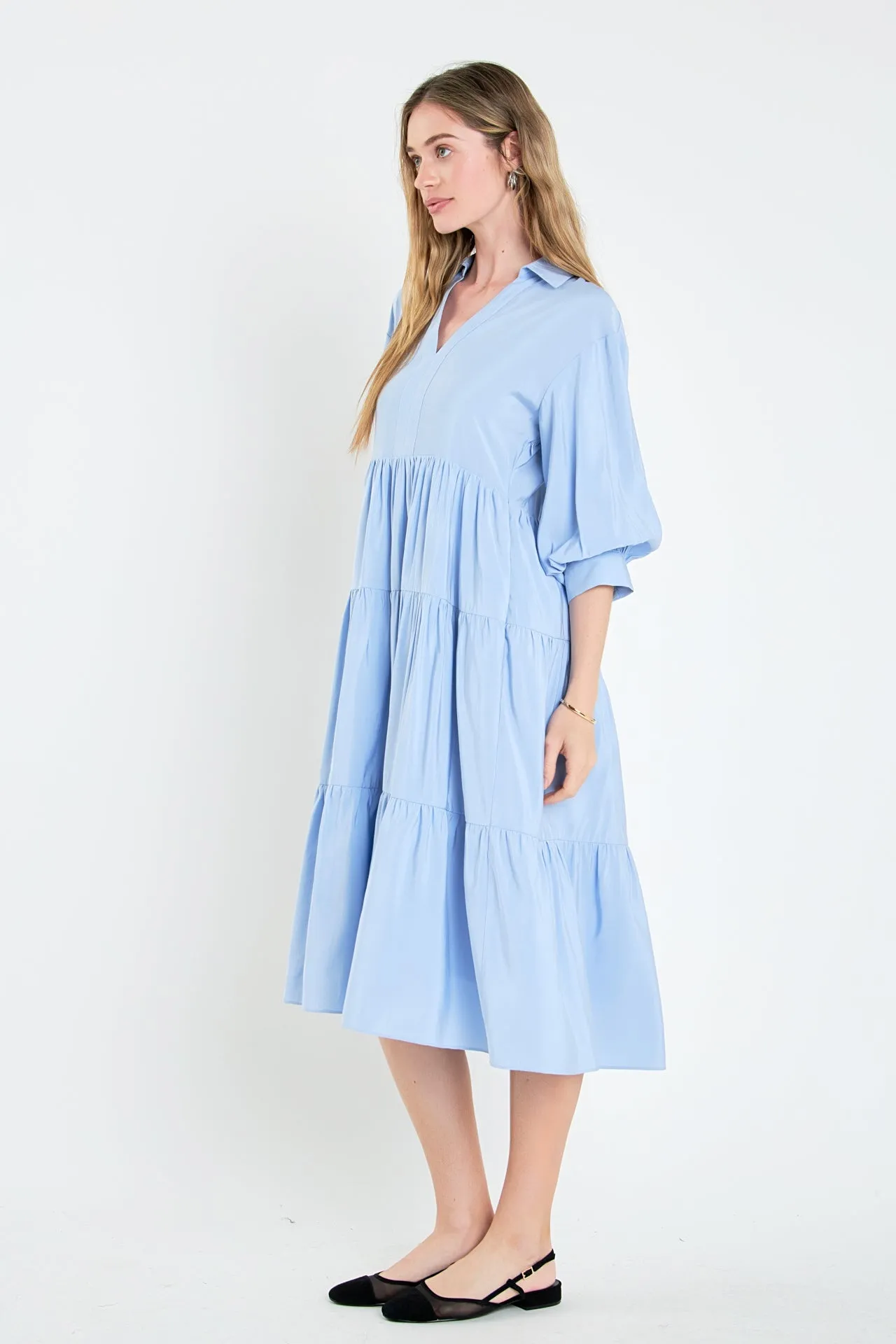 Tiered Midi Dress