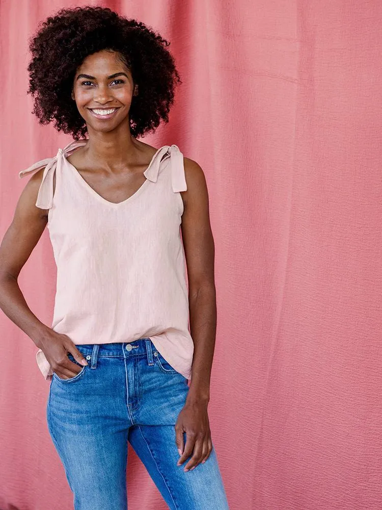 Two Way Tank - Pink Linen