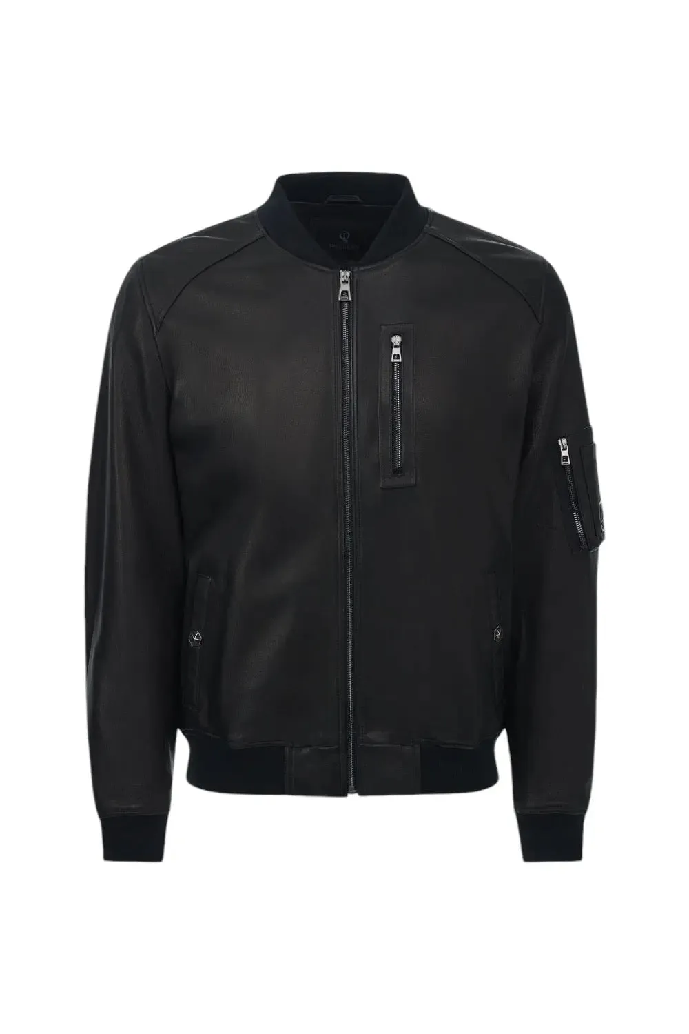 Valentino Leather Bomber Jacket