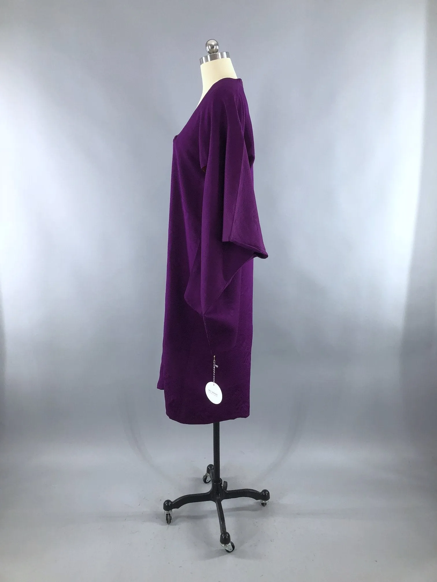 Vintage 1930s Silk Kimono Jacket Coat / Royal Purple