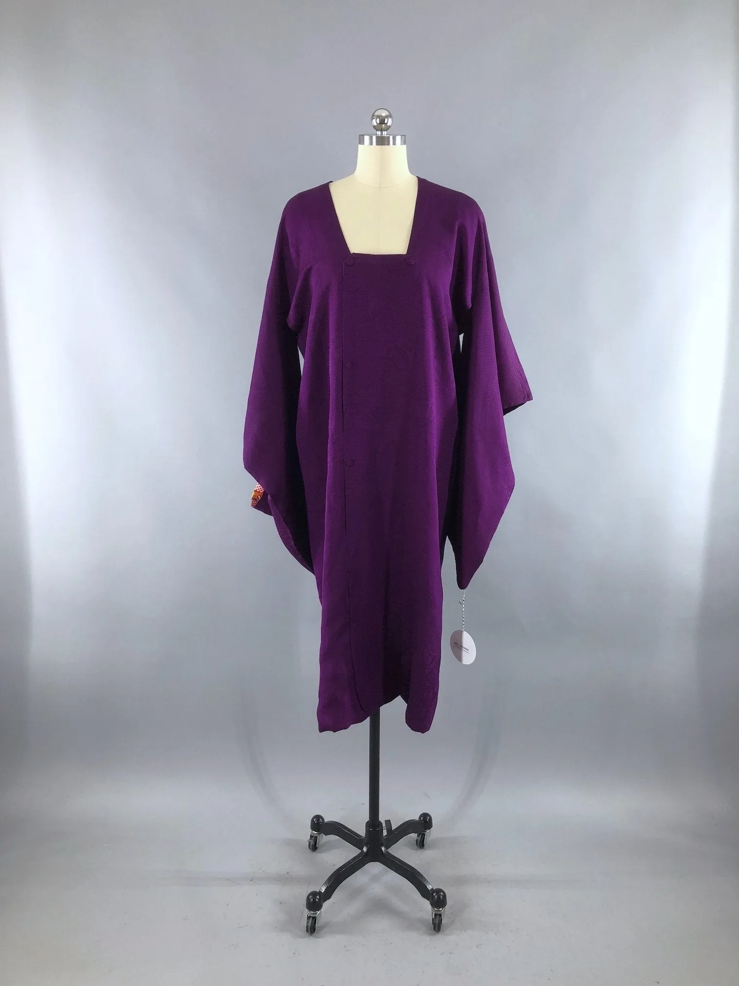 Vintage 1930s Silk Kimono Jacket Coat / Royal Purple