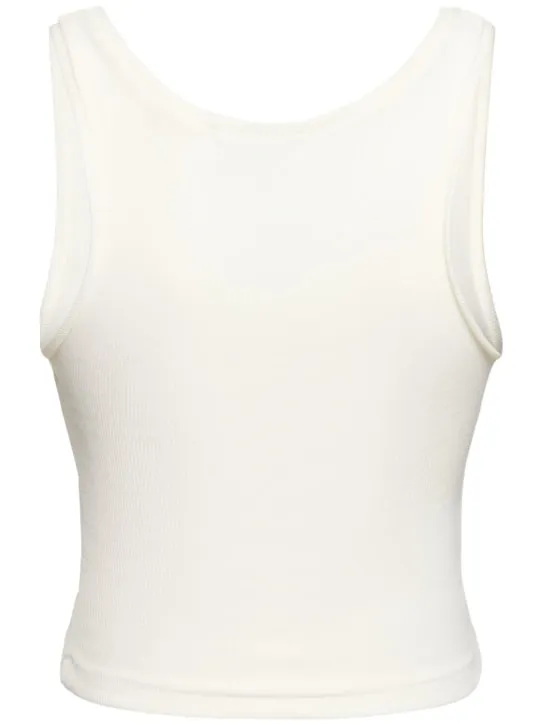 Wardrobe.nyc   Crop stretch cotton jersey tank top 