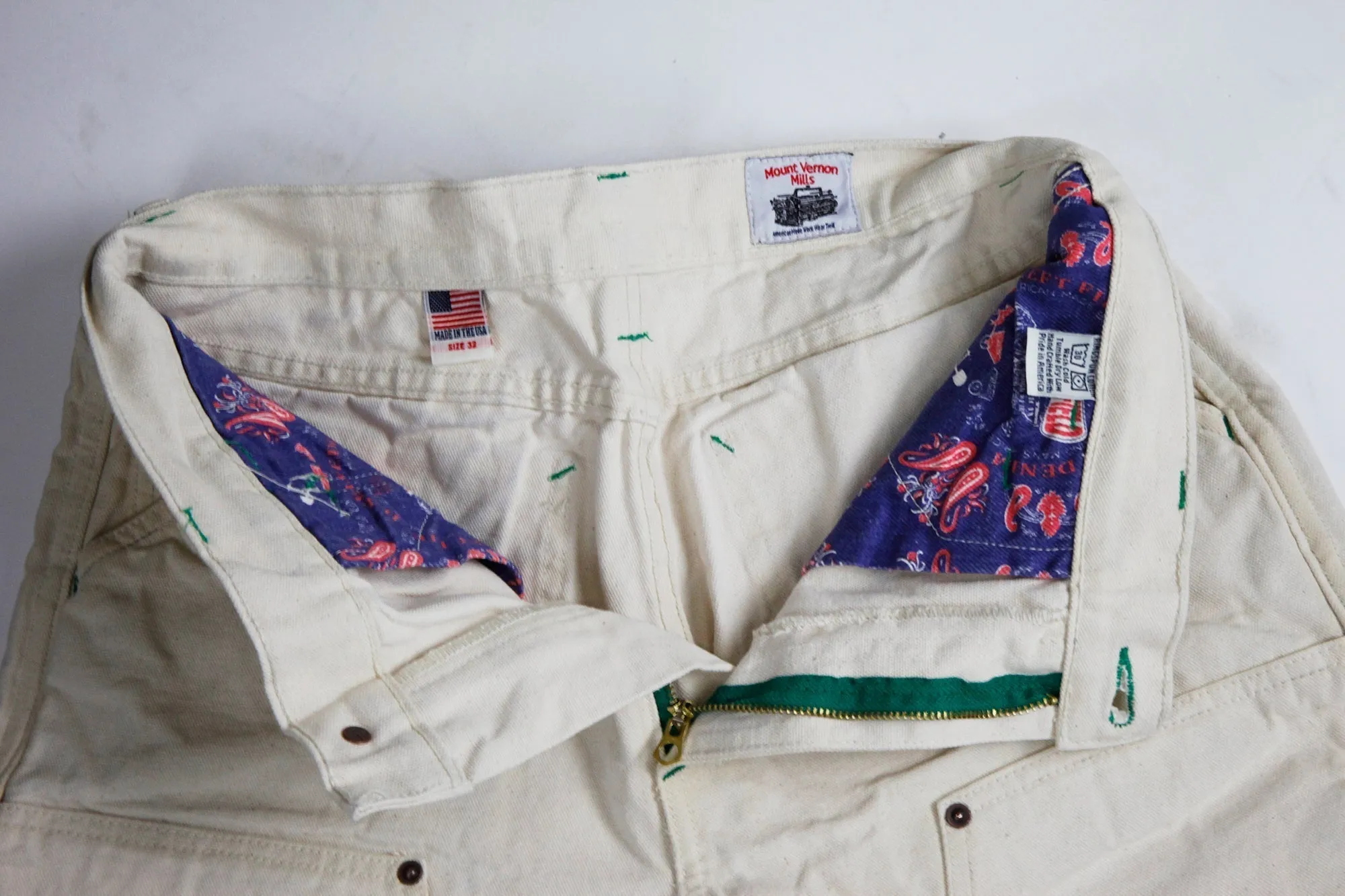 WE DIG COAL - Natural Mt Vernon Duck Double Knee Work Uniform  Chino Size 36" running a 34"