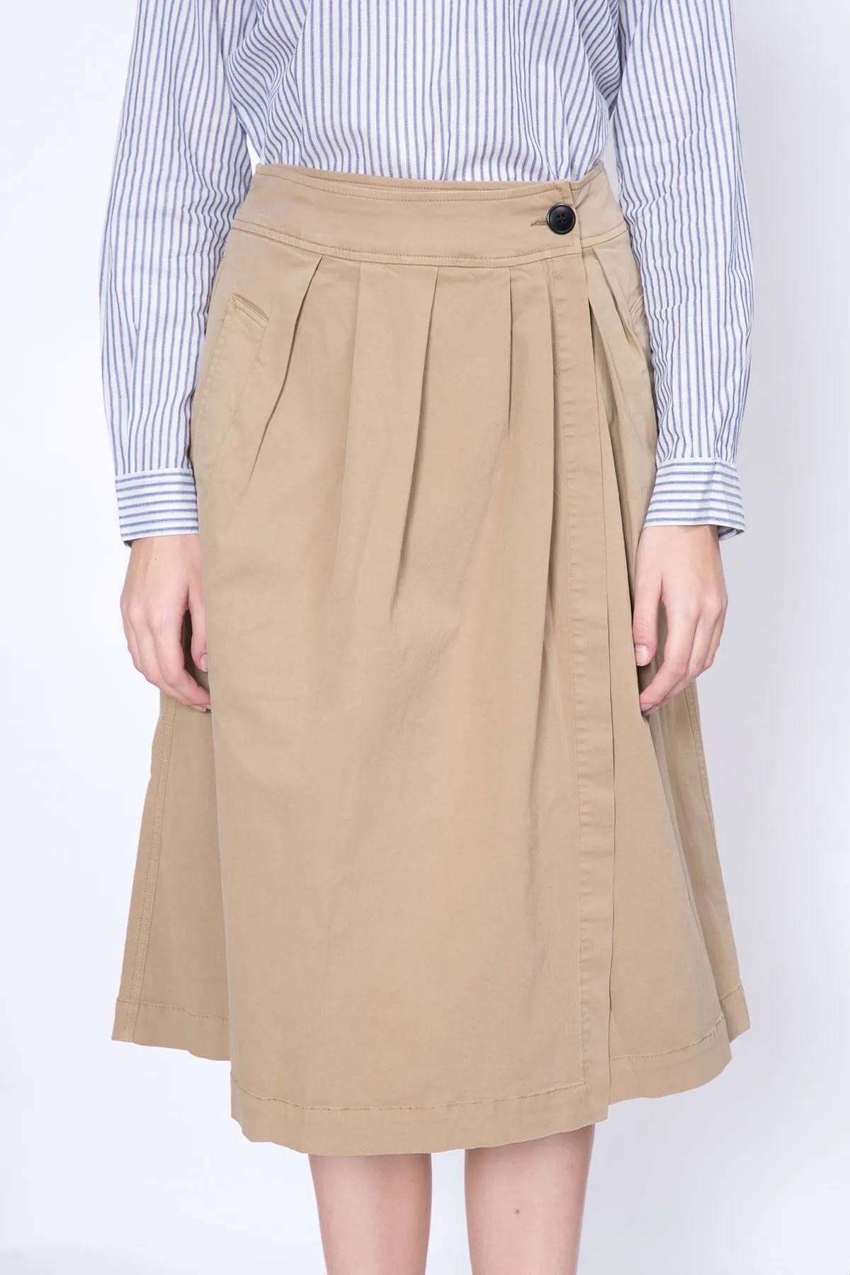 Wrap midi skirt